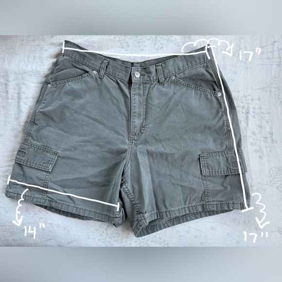 Rider’s High Waisted Cargo Shorts on Olive Green - Picture 11 of 12